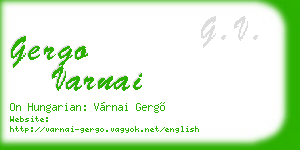 gergo varnai business card