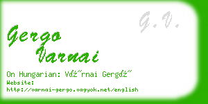 gergo varnai business card